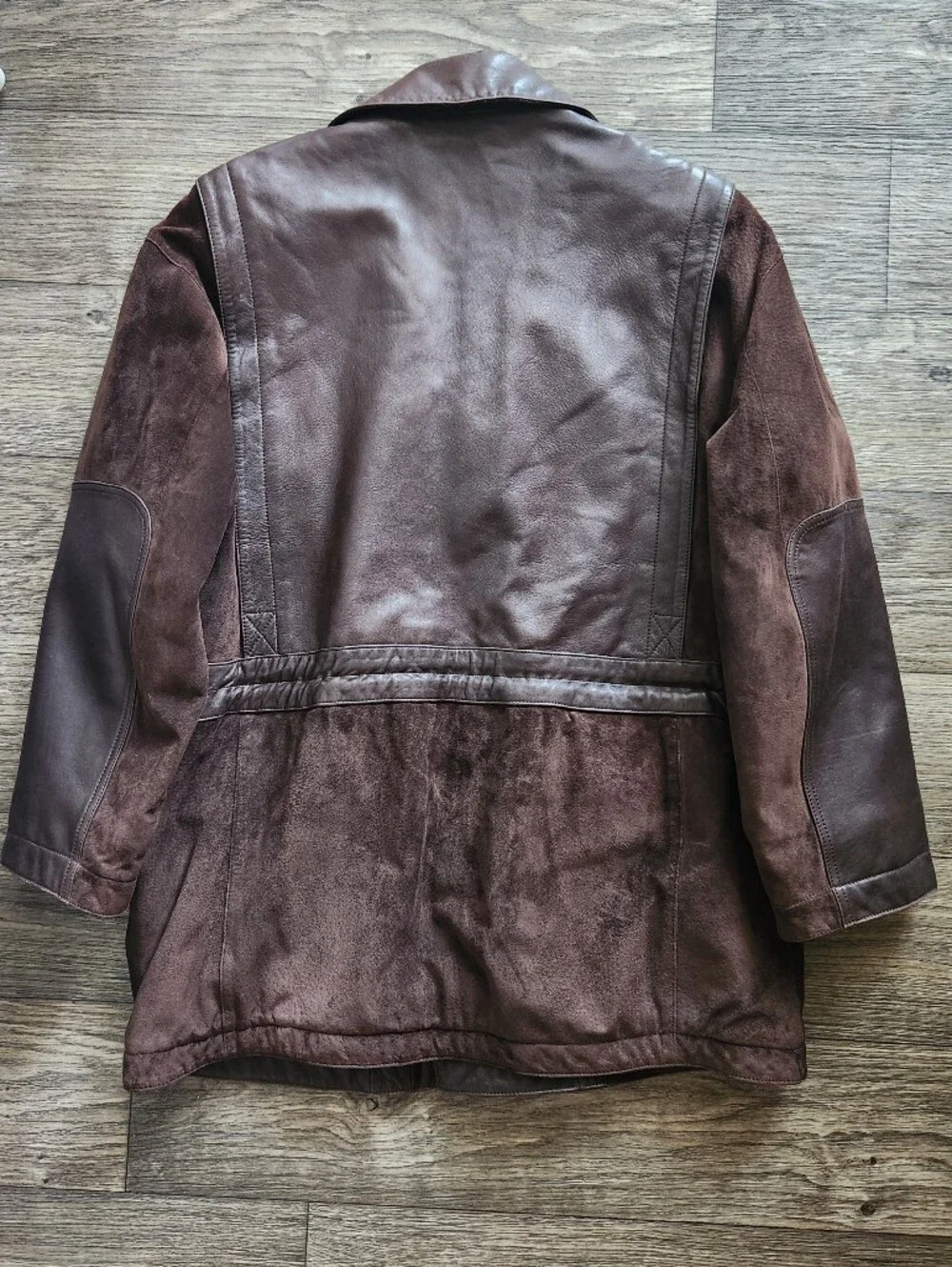 Serra By Torras Men's Dark Brown Leather Suede Toggle Fireman Clasp Coat Size XL